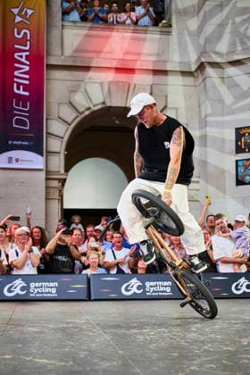 THE FINALS 2026 BMX Flatland Finals on July 25, 2026, Dustyn Alt, Hanover New City Hall, Lower Saxony, Germany