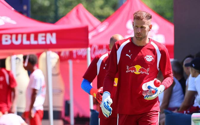 RB Leipzig vs. Ingolstadt Friendly Match, Leipzig, July 25, 2026, RBL Training Center, Soccer Friendly Match, RB Leipzig vs. FC Ingolstadt 0-1-0-1-0, Pictured: Goalkeeper Peter Gulacsi 1, RB Leipzig Picture Point