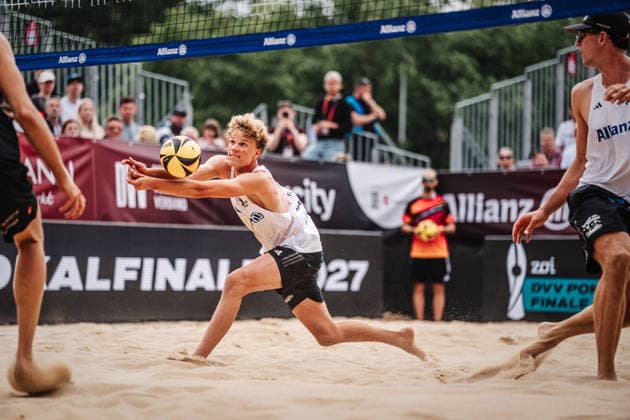Men s Beach Volleyball Allianz German Beach Club Finals The 2026 Finals in Hanover: Eintracht Spontent Düsseldorf vs. Hauptstadt Beacher Berlin, July 26, 2026, Tamo Wüst, Opernplatz, Hanover, Lower Saxony, Germany