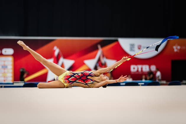 The 2026 Rhythmic Gymnastics Finals, July 26, 2026, Julia Stavickaja, Bremen 1860, Ribbon The 2026 Rhythmic Gymnastics Finals on July 26, 2026, at the ZAG Arena, Hanover Copyright: xBEAUTIFULxSPORTS Tonhäuserx