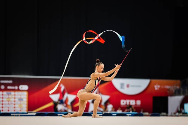 The 2026 Rhythmic Gymnastics Finals, July 26, 2026, Julia Stavickaja, Bremen 1860, Ribbon The 2026 Rhythmic Gymnastics Finals on July 26, 2026, at the ZAG Arena, Hanover Copyright: xBEAUTIFULxSPORTS Tonhäuserx