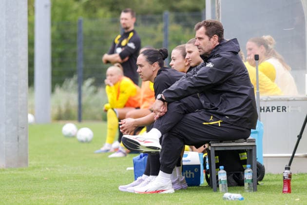 July 26, 2026, xgrfx, Women’s Soccer Friendly Match, Borussia Dortmund vs. SC Heerenveen, by Manuela Zinnsberger, Ralf Kellermann, Borussia Dortmund. DFL and DFB regulations prohibit any use of photographs as image sequences and or quasi-video. Hohenbuschei Training Facility