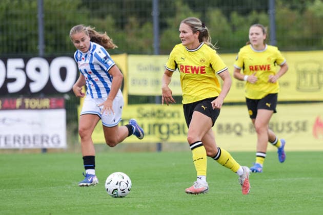 July 26, 2026, xgrfx, Women s Soccer Friendly Match, Borussia Dortmund vs. SC Heerenveen, Noreen Günnewig, Borussia Dortmund, DFL, DFB. REGULATIONS PROHIBIT ANY USE OF PHOTOGRAPHS AS IMAGE SEQUENCES AND OR QUASI-VIDEO. Hohenbuschei Training Facility