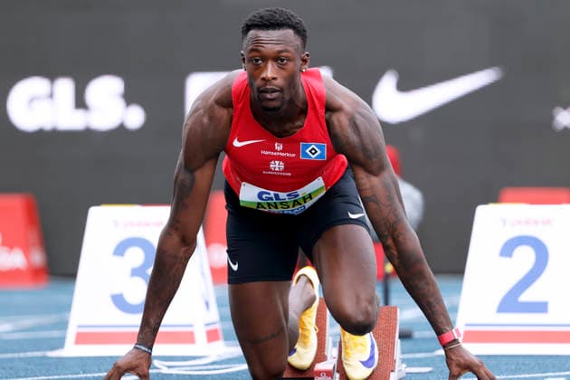 ANSAH Owen, Men s 100m German Champion, DLV German Track and Field Championships 2026 in Bochum-Wattenscheid on July 25, 2026 Copyright: xLacixPerenyix
