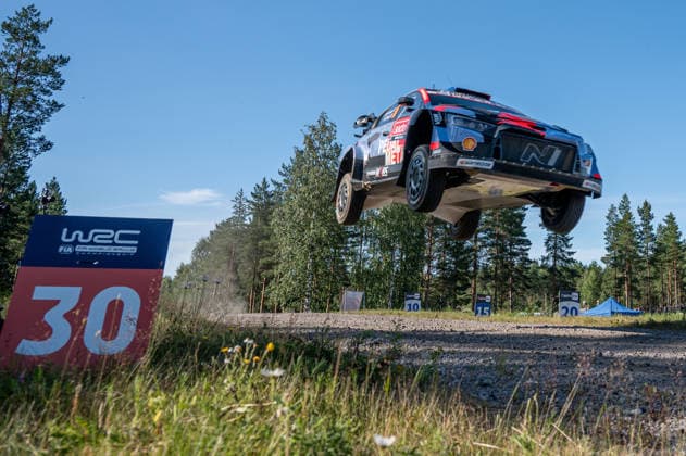 IPA87110720 - Adrien Fourmaux (FRA) and Alexandre Coria (FRA) in a Hyundai i20 N Rally1 from the Hyundai Shell Mobis World Rally Team in action during the FIA WRC, Motorsport Rallye, WM SECTO RALLY FINLAND in Jyväskylä, Finland, July 30–August 2, 2026. Copyright: xFedericoxManoni IPAxSportx xx 87110720