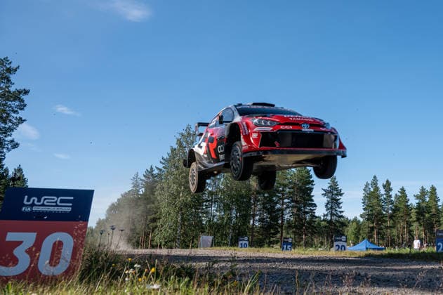 IPA87110722 - Takamoto Katsuta (JPN) and Aaron Johnston (IRL) in a Toyota GR Yaris Rally1 from Toyota Gazoo Racing WRT in action during the FIA WRC, Motorsport Rallye, WM SECTO RALLY FINLAND in Jyväskylä, Finland, July 30–August 2, 2026. Copyright: xFedericoxManoni IPAxSportx xx 87110722