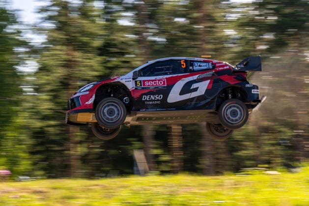 IPA87110685 - Sami Pajari (FIN) and Marko Salminen (FIN) in a Toyota GR Yaris Rally1 from Toyota Gazoo Racing WRT2 in action during the FIA WRC, Motorsport Rallye, WM SECTO RALLY FINLAND in Jyväskylä, Finland, July 30–August 2, 2026. Copyright: xFedericoxManoni IPAxSportx xx 87110685