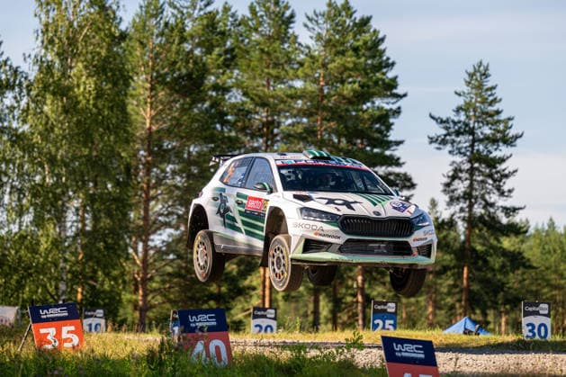 IPA87110688 - Robert Virves (EST) and Jakko Viilo (EST) in a Skoda Fabia RS Rally2 from Toksport WRT in action during the FIA WRC, Motorsport Rallye, WM SECTO RALLY FINLAND in Jyväskylä, Finland, July 30–August 2, 2026. Copyright: xFedericoxManoni IPAxSportx xx 87110688