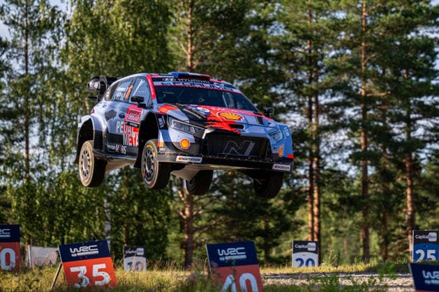 IPA87110691 - Adrien Fourmaux (FRA) and Alexandre Coria (FRA) in a Hyundai i20 N Rally1 from the Hyundai Shell Mobis World Rally Team in action during the FIA WRC, Motorsport Rallye, WM SECTO RALLY FINLAND in Jyväskylä, Finland, July 30–August 2, 2026. Copyright: xFedericoxManoni IPAxSportx xx 87110691