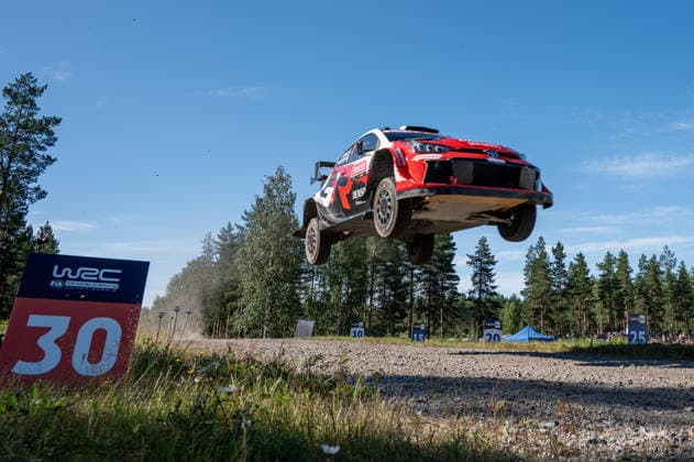IPA87110698 - Sami Pajari (FIN) and Marko Salminen (FIN) in a Toyota GR Yaris Rally1 from Toyota Gazoo Racing WRT2 in action during the FIA WRC, Motorsport Rallye, WM SECTO RALLY FINLAND in Jyväskylä, Finland, July 30–August 2, 2026. Copyright: xFedericoxManoni IPAxSportx xx 87110698