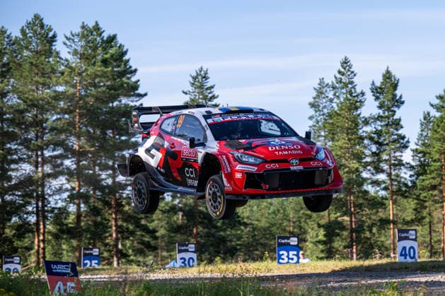 IPA87110732 - Oliver Solberg (SWE) and Elliott Edmondson (GBR) in a Toyota GR Yaris Rally1 from Toyota Gazoo Racing WRT in action during the FIA WRC, Motorsport Rallye, WM SECTO RALLY FINLAND in Jyväskylä, Finland, July 30–August 2, 2026. Copyright: xFedericoxManoni IPAxSportx xx 87110732