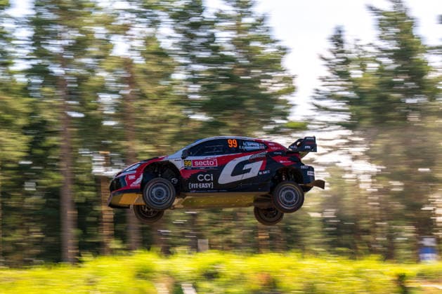 IPA87110733 - Oliver Solberg (SWE) and Elliott Edmondson (GBR) in a Toyota GR Yaris Rally1 from Toyota Gazoo Racing WRT in action during the FIA WRC, Motorsport Rallye, WM SECTO RALLY FINLAND in Jyväskylä, Finland, July 30–August 2, 2026. Copyright: xFedericoxManoni IPAxSportx xx 87110733