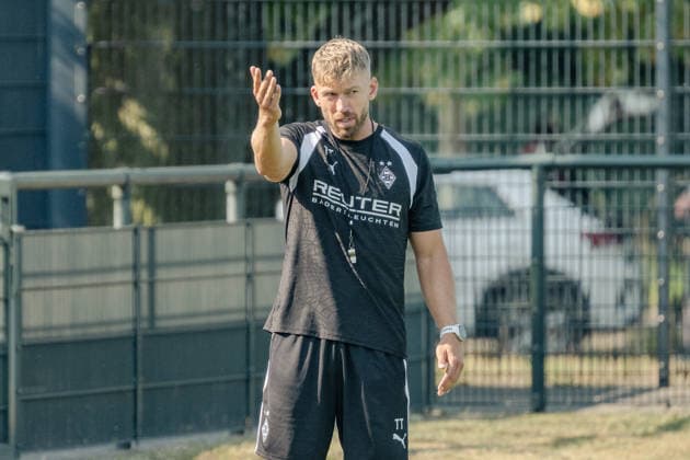 Tobias Troulsen of Borussia Mönchengladbach, Assistant Coach, in an Interview: Borussia Mönchengladbach Open Practice at the ista Borussia Park Training Facility, Bundesliga 1, Soccer, 2026–2027 Season, July 30, 2026: Borussia Mönchengladbach open training session, Bundesliga 1, 2026–2027 season, July 30, 2026, Mönchengladbach Copyright: xEibner-Pressefoto ThomasxHaeslerx EP_THR