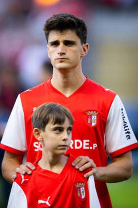 Pau Victor seen during UEFA Conference League qualifying game between teams of SC Braga and FK Zeleznicar Pancevo (Luis Santos Ball Raw Images) Braga Estadio Municipal de Braga Portugal Copyright: xLuisxSantosx luissantos_braga_zeleznicar_2627_31