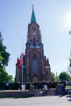 Funeral for rower Olaf Tufte, Horten, July 31, 2026. Olaf Karl Tufte’s funeral at Horten Church on Friday. Photo: Terje Bendiksby, NTB, Horten, Norway. EDITORIAL USE ONLY. RESTRICTED USE FOR BETTING COMPANIES.  Copyright: xTerjexBendiksbyx xNTBx