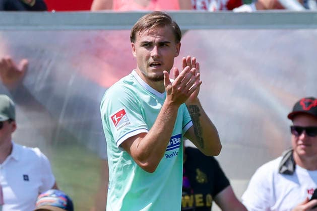 Julian Eitschberger of Hertha BSC Berlin celebrates, Friendly match, 1. FC Köln vs. Hertha BSC Berlin, Koasa Stadium on July 31, 2026, in St. Johann in Tirol, Austria Photo by Marco Steinbrenner, DeFodi Images Julian Eitschberger, Hertha BSC Berlin, cheers, Friendly match, 1. FC Köln vs. Hertha BSC Berlin, Koasa Stadium, July 31, 2026, in St. Johann in Tirol, Austria. Photo by Marco Steinbrenner, DeFodi Images