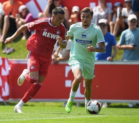 July 31, 2026, xophax, Soccer, Bundesliga 1, 1 FC Köln Training Camp: 1 FC Köln team in Kitzbühel; training in Sankt Johann; friendly match in Sankt Johann in Tirol against Hertha BSC; 1 FC Köln’s Said El Mala (left) and Marten Winkler (right); Hertha BSC; Kitzbühel