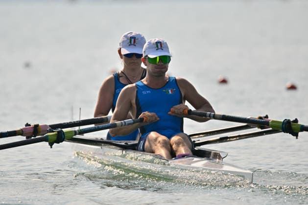 IPA87132470 - Lightweight Women s Double Sculls Preliminary Race: Elena Sali and Melissa Schincariol (ITA) during the 2026 European Rowing Championships, a rowing race in Varese, Italy, on July 31, 2026  Copyright: xDaniloxVigo IPAxSportx xx 87132470