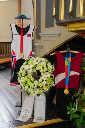 Funeral for rower Olaf Tufte in Horten, July 31, 2026. Olaf Karl Tufte’s funeral at Horten Church on Friday. Photo: Terje Bendiksby, NTB POOL, Horten, Norway. EDITORIAL USE ONLY. RESTRICTED USE FOR BETTING COMPANIES  Copyright: xTerjexBendiksbyx xNTBx