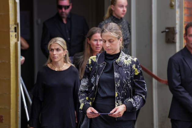 Funeral for rower Olaf Tufte, Horten, July 31, 2026. Astrid Uhrenholdt Jacobsen and Therese Johaug after Olaf Karl Tufte’s funeral at Horten Church on Friday. Photo: Terje Bendiksby, NTB POOL, Horten, Norway. EDITORIAL USE ONLY. RESTRICTED USE FOR BETBETTING COMPANIES  Copyright: xTerjexBendiksbyx xNTBx