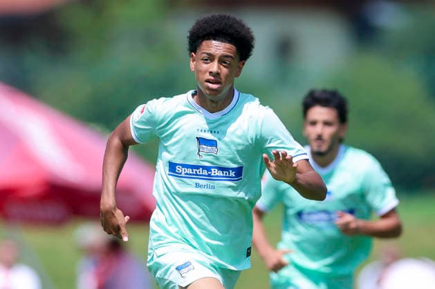 Jerome Diallo of Hertha BSC Berlin looks on, Friendly match, 1 FC Köln vs. Hertha BSC Berlin, Koasastadion on July 31, 2026, in St. Johann in Tirol, Austria. Photo by Marco Steinbrenner, DeFodi Images. Jerome Diallo of Hertha BSC Berlin looks on, Friendly match, 1 FC Köln vs. Hertha BSC Berlin, Koasastadion, July 31, 2026, in St. Johann in Tirol, Austria. Photo by Marco Steinbrenner, DeFodi Images
