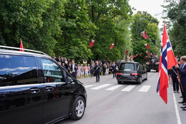 Funeral for rower Olaf Tufte, Horten, July 31, 2026. Olaf Karl Tufte’s funeral at Horten Church on Friday. Photo: Terje Bendiksby, NTB POOL, Horten, Norway. EDITORIAL USE ONLY. RESTRICTED USE FOR BETTING COMPANIES.  Copyright: xTerjexBendiksbyx xNTBx