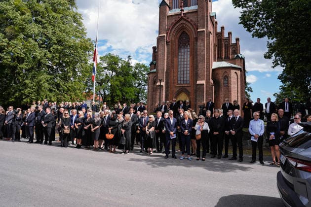 Funeral for rower Olaf Tufte, Horten, July 31, 2026. Olaf Karl Tufte’s funeral at Horten Church on Friday. Photo: Terje Bendiksby, NTB POOL, Horten, Norway. EDITORIAL USE ONLY. RESTRICTED USE FOR BETTING COMPANIES.  Copyright: xTerjexBendiksbyx xNTBx