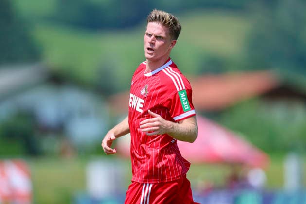 Marius Bülter of 1. FC Köln celebrates his goal to make it 2–1, Friendly match, 1. FC Köln vs. Hertha BSC Berlin, Koasa Stadium on July 31, 2026, in St. Johann in Tirol, Austria. Photo by Marco Steinbrenner, DeFodi Images. Marius Bülter of 1. FC Köln celebrates after scoring his team’s second goal, Friendly match, 1. FC Köln vs. Hertha BSC Berlin, Koasa Stadium, July 31, 2026, in St. Johann in Tirol, Austria. Photo by Marco Steinbrenner, DeFodi Images