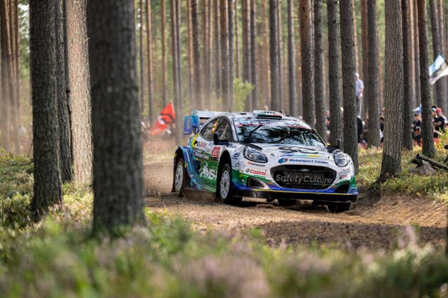 IPA87133771 - Joshua McErlean (IRL) and Eoin Treacy (IRL) in an M Ford World Rally Team Ford Puma Rally1 in action during the FIA WRC, Motorsport Rallye, WM SECTO RALLY FINLAND in Jyväskylä, Finland, July 30–August 2, 2026.  Copyright: xFedericoxManoni IPAxSportx xx 87133771