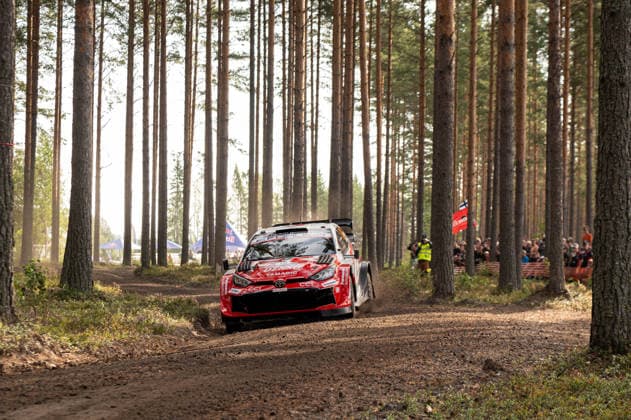 IPA87133773 - Takamoto Katsuta (JPN) and Aaron Johnston (IRL) in a Toyota GR Yaris Rally1 from Toyota Gazoo Racing WRT in action during the FIA WRC, Motorsport Rallye, WM SECTO RALLY FINLAND in Jyväskylä, Finland, July 30–August 2, 2026.  Copyright: xFedericoxManoni IPAxSportx xx 87133773