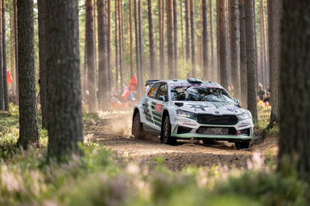 IPA87133757 - Robert Virves (EST) and Jakko Viilo (EST) in a Skoda Fabia RS Rally2 from Toksport WRT in action during the FIA WRC, Motorsport Rallye, WM SECTO RALLY FINLAND in Jyväskylä, Finland, July 30–August 2, 2026.  Copyright: xFedericoxManoni IPAxSportx xx 87133757