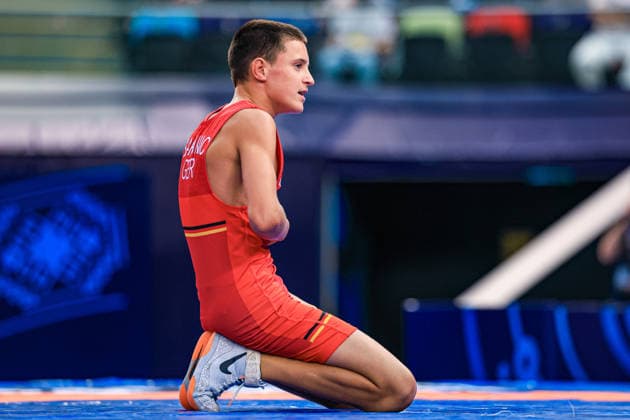 U17 Wrestling World Championships, 48 kg Freestyle: Bogdan Sapojnic (GER) Copyright: xUnitedxWorldxWrestlingx xAmirrezx UWW-U17-WC-BAKU-2026
