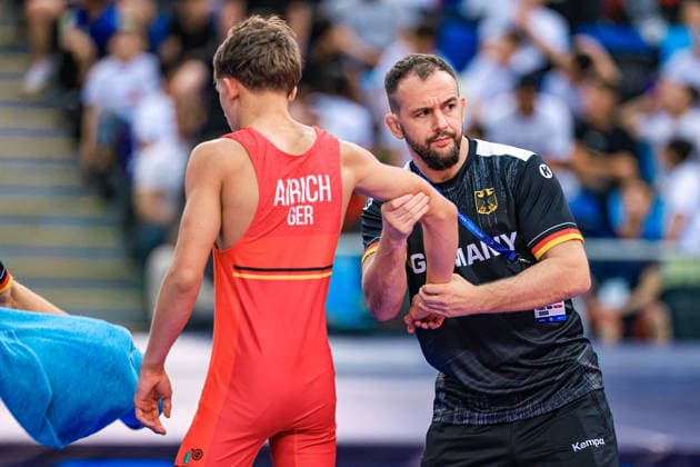 Coach of the German U17 Wrestling World Championships Team Copyright: xUnitedxWorldxWrestlingx xAmirrezx UWW-U17-WC-BAKU-2026
