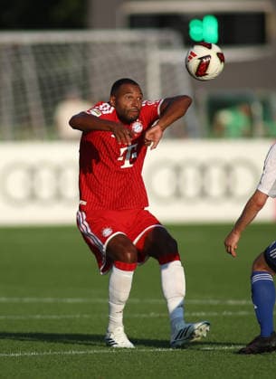 Soccer, Men s, Bundesliga, 2026–2027 Season, FC Rottach Egern vs. FC Bayern Munich, Friendly Match, Training Camp, Rottach Egern: Jonathan Tah of FC Bayern Munich heading the ball