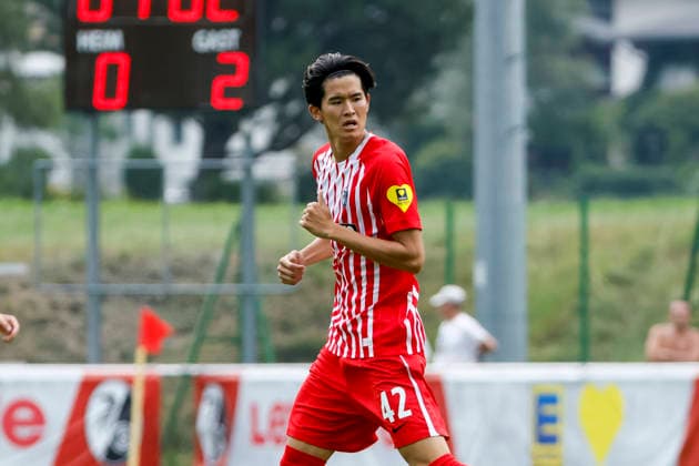 Keisuke Goto, SC Freiburg, 42, Austria, soccer, friendly match, 2026–2027, vs., July 31, 2026, Schruns Soccer Field, Austria Copyright: xGrantxHubbsx