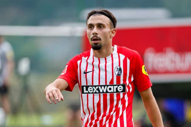 Berkay Yilmaz, SC Freiburg, 27, Austria, soccer, friendly match, 2026–2027, vs., July 31, 2026, Schruns Soccer Field, Austria Copyright: xGrantxHubbsx