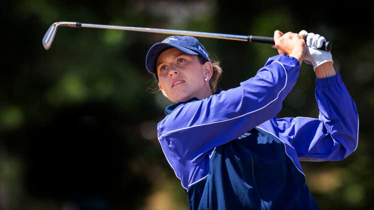 LYTHAM ST ANNES, ENGLAND 20260730 Linn Grant tees off toward the third green on the second day of the AIG Open at Royal Lytham St Annes Golf Club, LANCASHIRE, ENGLAND x1019x  Copyright: xChristerxHöglundx AIG WOMENS OPEN GOLF