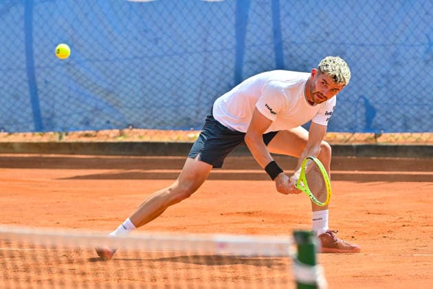 Men s Tennis 1st Bundesliga: TC Augsburg Siebentisch vs. TK GW Mannheim, July 31, 2026, AUGSBURG, GERMANY, July 31. Pictured: Jerome KYM of TC GW Mannheim during the Men’s 1st Bundesliga match between TC Augsburg and TK GW Mannheim on Matchday 6. Copyright: xBEAUTIFULxSPORTS Goldbergx