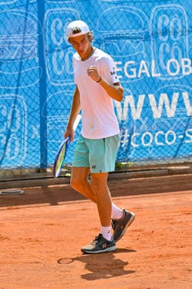 Men s Tennis 1st Bundesliga: TC Augsburg Siebentisch vs. TK GW Mannheim, July 31, 2026, AUGSBURG, GERMANY, July 31. Pictured: Niels McDONALD of TC GW Mannheim during the Men’s 1st Bundesliga match between TC Augsburg and TK GW Mannheim on Matchday 6. Copyright: xBEAUTIFULxSPORTS Goldbergx