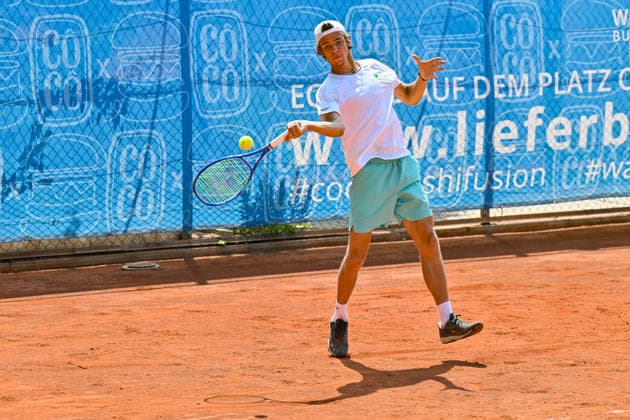 Men s Tennis 1st Bundesliga: TC Augsburg Siebentisch vs. TK GW Mannheim, July 31, 2026, AUGSBURG, GERMANY, July 31. Pictured: Niels McDONALD of TC GW Mannheim during the Men’s 1st Bundesliga match between TC Augsburg and TK GW Mannheim on Matchday 6. Copyright: xBEAUTIFULxSPORTS Goldbergx