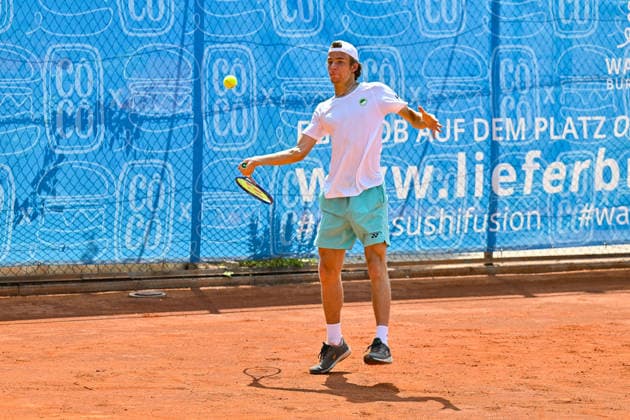 Men s Tennis 1st Bundesliga: TC Augsburg Siebentisch vs. TK GW Mannheim, July 31, 2026, AUGSBURG, GERMANY, July 31. Pictured: Niels McDONALD of TC GW Mannheim during the Men’s 1st Bundesliga match between TC Augsburg and TK GW Mannheim on Match Day 6. Copyright: xBEAUTIFULxSPORTS Goldbergx