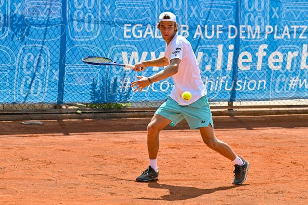 Men s Tennis 1st Bundesliga: TC Augsburg Siebentisch vs. TK GW Mannheim, July 31, 2026, AUGSBURG, GERMANY, July 31. Pictured: Niels McDONALD of TC GW Mannheim during the Men’s 1st Bundesliga match between TC Augsburg and TK GW Mannheim on Match Day 6. Copyright: xBEAUTIFULxSPORTS Goldbergx
