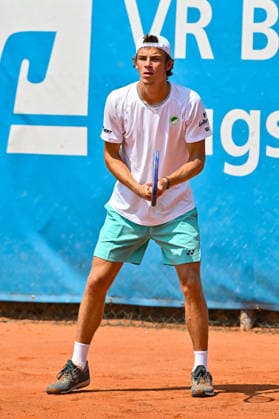 Men s Tennis 1st Bundesliga: TC Augsburg Siebentisch vs. TK GW Mannheim, July 31, 2026, AUGSBURG, GERMANY, July 31. Pictured: Niels McDONALD of TC GW Mannheim during the Men’s 1st Bundesliga match between TC Augsburg and TK GW Mannheim on Match Day 6. Copyright: xBEAUTIFULxSPORTS Goldbergx