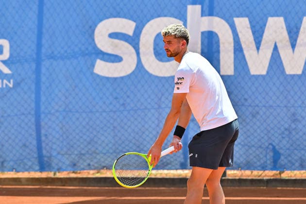 Men s Tennis 1st Bundesliga: TC Augsburg Siebentisch vs. TK GW Mannheim, July 31, 2026, AUGSBURG, GERMANY, July 31. Pictured: Jerome KYM of TC GW Mannheim during the Men’s 1st Bundesliga match between TC Augsburg and TK GW Mannheim on Matchday 6. Copyright: xBEAUTIFULxSPORTS Goldbergx