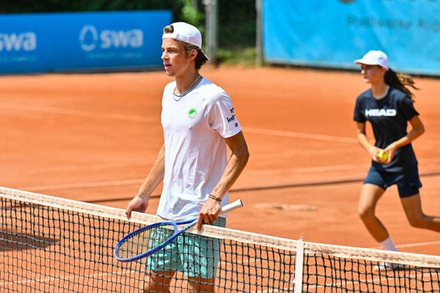 Men s Tennis 1st Bundesliga: TC Augsburg Siebentisch vs. TK GW Mannheim, July 31, 2026, AUGSBURG, GERMANY, July 31. Pictured: Niels McDONALD of TC GW Mannheim during the Men’s 1st Bundesliga match between TC Augsburg and TK GW Mannheim on Matchday 6. Copyright: xBEAUTIFULxSPORTS Goldbergx