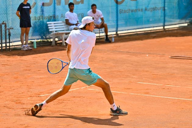 Men s Tennis 1st Bundesliga: TC Augsburg Siebentisch vs. TK GW Mannheim, July 31, 2026, AUGSBURG, GERMANY, July 31. Pictured: Niels McDONALD of TC GW Mannheim during the Men’s 1st Bundesliga match between TC Augsburg and TK GW Mannheim on Match Day 6. Copyright: xBEAUTIFULxSPORTS Goldbergx