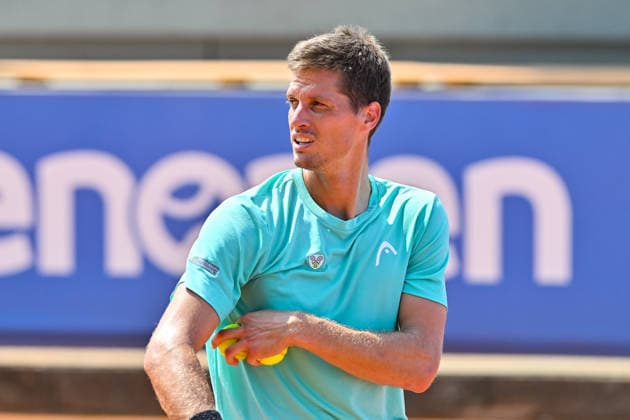 Men s Tennis 1st Bundesliga: TC Augsburg Siebentisch vs. TK GW Mannheim, July 31, 2026, AUGSBURG, GERMANY, JULY 31. Pictured: Nino SERDARUSIC of TC Augsburg during the Men’s 1st Bundesliga match between TC Augsburg and TK GW Mannheim on Matchday 6 Copyright: xBEAUTIFULxSPORTS Goldbergx