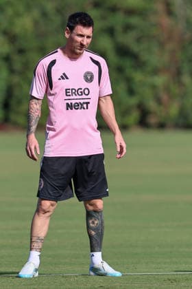 FORT LAUDERDALE, FL - JULY 31: Lionel Messi (10) of Inter Miami CF is seen during an Inter Miami Training Session at Florida Blue Training Center on July 31, 2026 in Fort Lauderdale, Florida. (Photo by Chris Arjoon Icon Sportswire) SOCCER: JULY 31 Inter Miami CF Training EDITORIAL USE ONLY Icon26073100000003