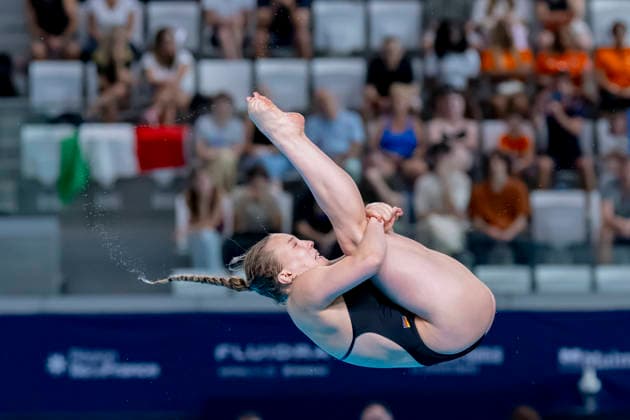 France, Paris, Centre Aquatique Olympique Metropole du Grand Paris, July 31, 2026, European Aquatics Junior Championships – Swimming, Day 1: Mixed Team Event Final, Lena Corona Hentschel of Germany Photo by Eibner Pressefoto Tino Henschel European Junior Aquatics Championships – Swimming, Day 1 Mixed Team Event Final, Paris Copyright: xEibnerxPressefotox