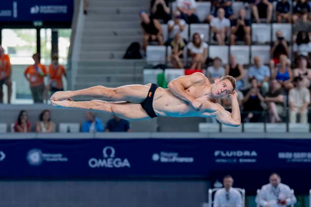 France, Paris, Centre Aquatique Olympique Metropole du Grand Paris, July 31, 2026, European Junior Aquatics Championships – Swimming, Day 1 Mixed Team Event Final, Moritz Linus Wesemann of Germany. Photo by Eibner Pressefoto Tino Henschel. European Junior Aquatics Championships – Swimming, Day 1 Mixed Team Event Final, Paris Copyright: xEibnerxPressefotox